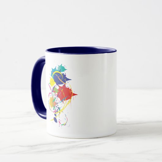 Abstrakt Paint Spritzer Art Modern Cool.ai Tasse (Vorderseite Links)