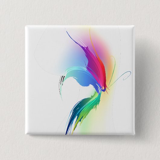 Abstrakt Paint Spritzer Butterfly Button (Vorderseite)