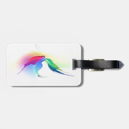 Abstrakt Paint Spritzer Butterfly Gepäckanhänger (Rückseite horizontal)