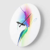 Abstrakt Paint Spritzer Butterfly Große Wanduhr (Winkel)