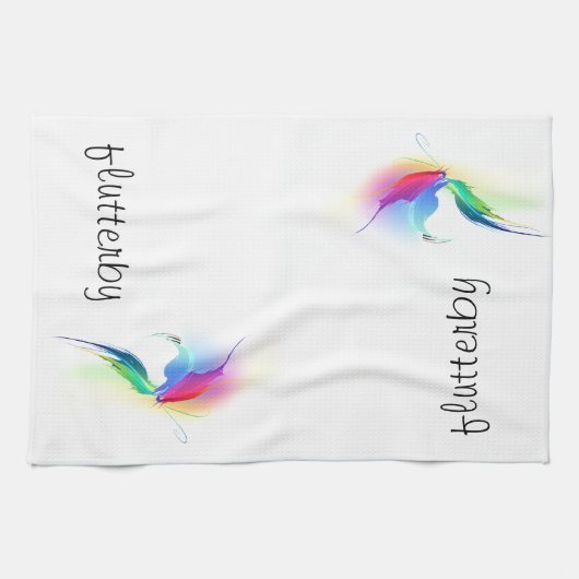 Abstrakt Paint Spritzer Butterfly Handtuch (Horizontal)