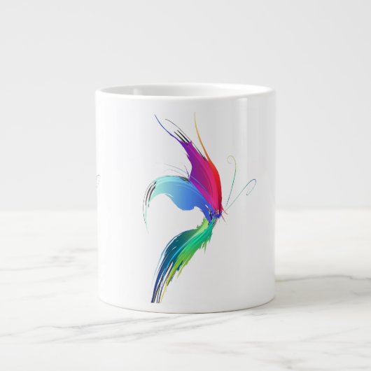 Abstrakt Paint Spritzer Butterfly Jumbo-Tasse (Vorderseite)