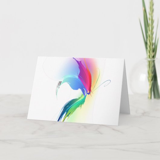 Abstrakt Paint Spritzer Butterfly Karte (Vorderseite)