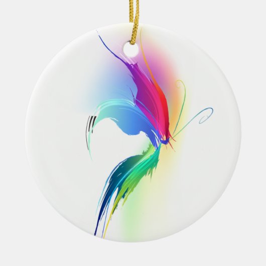 Abstrakt Paint Spritzer Butterfly Keramikornament (Vorne)