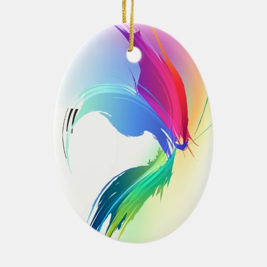 Abstrakt Paint Spritzer Butterfly Keramikornament (Hinten)