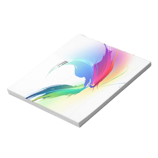 Abstrakt Paint Spritzer Butterfly Notizblock (Rotiert)