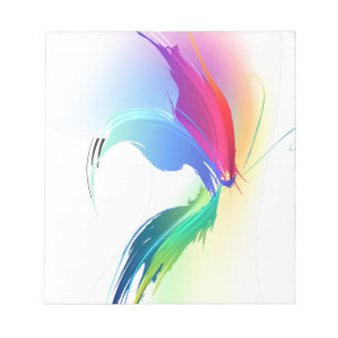 Abstrakt Paint Spritzer Butterfly Notizblock