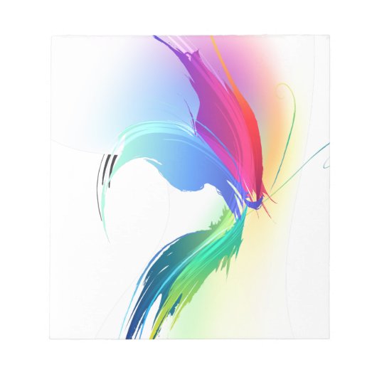 Abstrakt Paint Spritzer Butterfly Notizblock (Vorderseite)