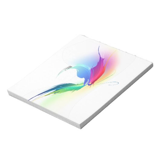 Abstrakt Paint Spritzer Butterfly Notizblock (Rotiert)