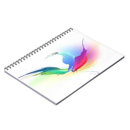 Abstrakt Paint Spritzer Butterfly Notizblock (Linke Seite)