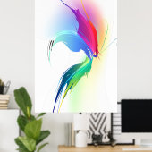 Abstrakt Paint Spritzer Butterfly Poster (Heimbüro)