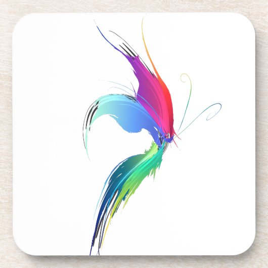 Abstrakt Paint Spritzer Butterfly Untersetzer (Vorderseite)