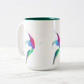 Abstrakt Paint Spritzer Butterfly Zweifarbige Tasse (Vorderseite Links)