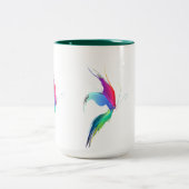 Abstrakt Paint Spritzer Butterfly Zweifarbige Tasse (Mittel)