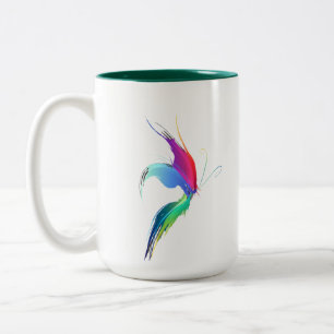Abstrakt Paint Spritzer Butterfly Zweifarbige Tasse