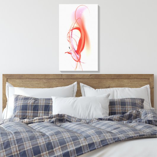 Abstrakt Paint Spritzer Pink Flamingo Leinwanddruck (Insitu (Schlafzimmer))