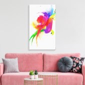 Abstrakt Paint Spritzer Rainbow Lorikeet Leinwanddruck (Insitu (Wohnzimmer))