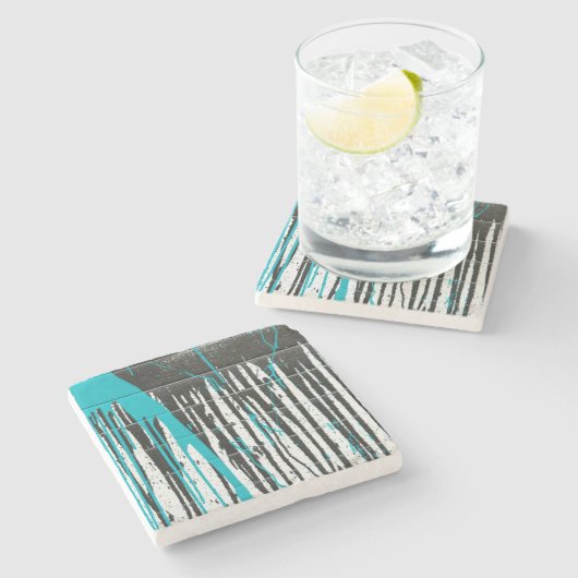 Abstrakt Paint Spritzer Stone Untersetzer (Seitenansicht)