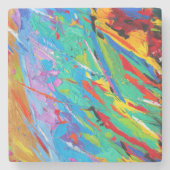 Abstrakt Paint Spritzer Stone Untersetzer (Vorderseite)