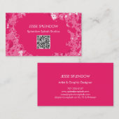 Abstrakt Paint Spritzers QR Code Visitenkarte (Vorne/Hinten)