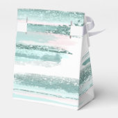 Abstrakt Paint Stroke Wedding Danke Aquamarin ID88 Geschenkschachtel (Rückseite)