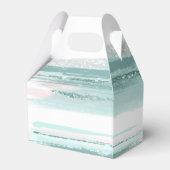 Abstrakt Paint Stroke Wedding Danke V2 Aquamarin I Geschenkschachtel (Rückseite)