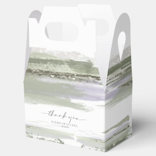 Abstrakt Paint Stroke Wedding Danke V2 Olve ID886 Geschenkschachtel (Geöffnet)