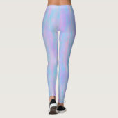 Abstrakt Paint Strokes Mermaid Colors Leggings (Rückseite)