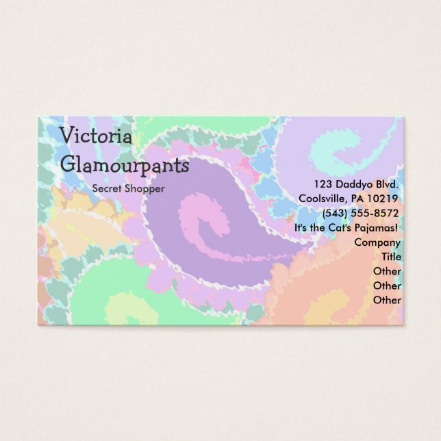 Abstrakt Paisley Fun Farbiges Kunstmuster (Vorderseite)