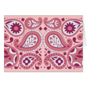 Abstrakt Paisley Pattern Pinks Weißer Teertropfen (Vorderseite (Horizontal))