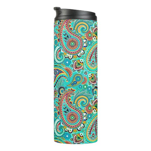 Abstrakt Paisley Pattern Thermosbecher (Nach rechts gedreht)