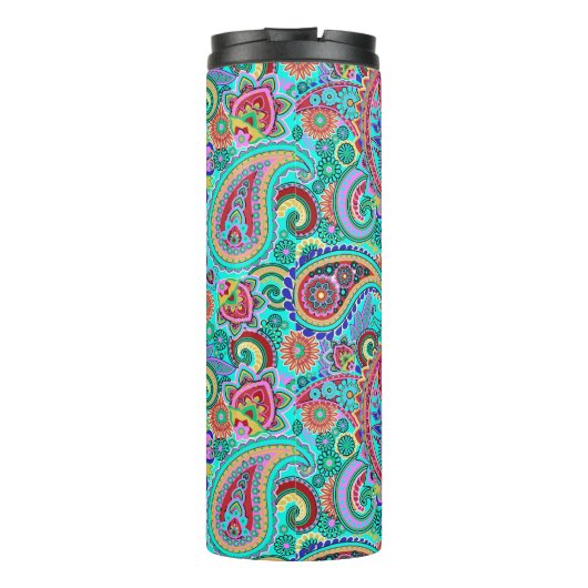 Abstrakt Paisley Pattern Thermosbecher (Rückseite)