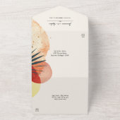 Abstrakt Palm Leaf All In One Einladung (Außenbereich)