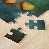 Abstrakt Paper Mache Hearts Puzzle (Seite)