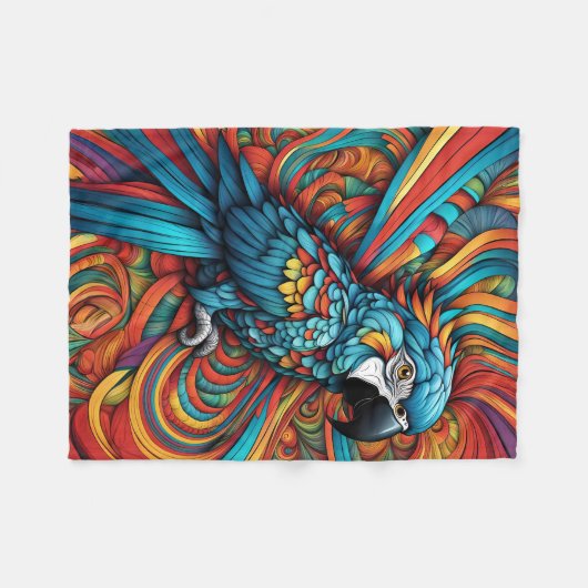 ABSTRAKT PARROT BLANKET FLEECEDECKE (Vorderseite (Horizontal))