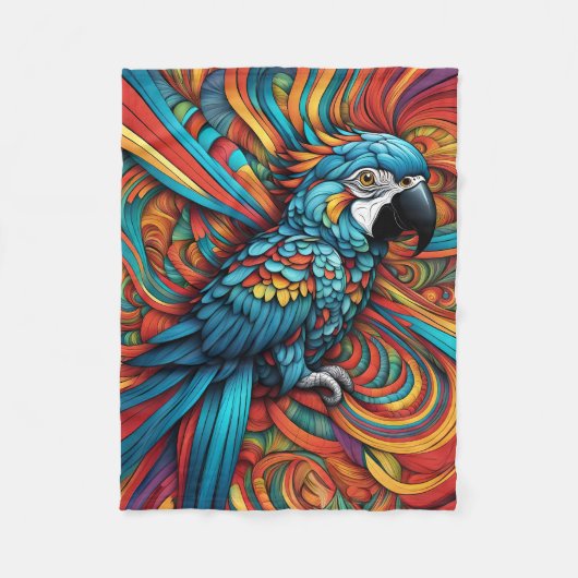 ABSTRAKT PARROT BLANKET FLEECEDECKE (Vorderseite)
