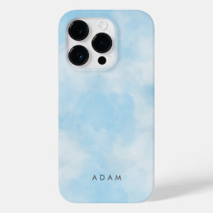 Abstrakt Pastel Blue Sky Clouds personalisieren Case-Mate iPhone 14 Pro Hülle