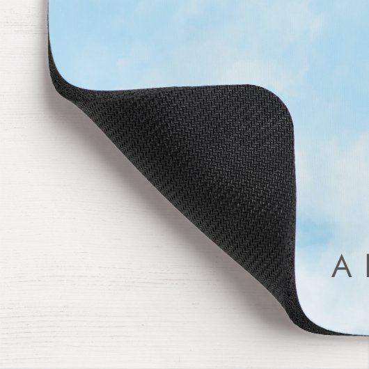Abstrakt Pastel Blue Sky Clouds personalisieren Mousepad (Ecke)