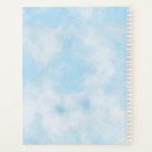 Abstrakt Pastel Blue Sky Clouds personalisieren Planer (Rückseite)