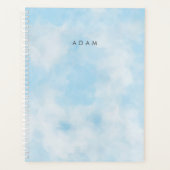 Abstrakt Pastel Blue Sky Clouds personalisieren Planer (Vorderseite)