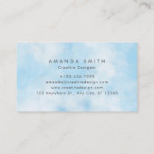 Abstrakt Pastel Blue Sky Clouds personalisieren Visitenkarte (Rückseite)