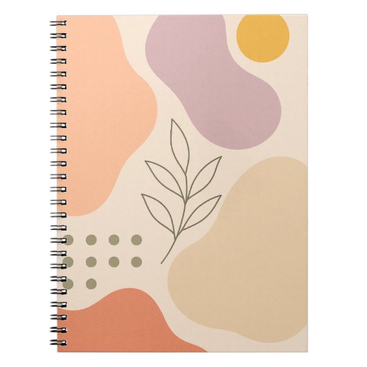 Abstrakt Pastel Boho Notebook Notizblock (Vorderseite)