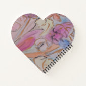 Abstrakt Pastel Floral Heart Notizblock (Rückseite)