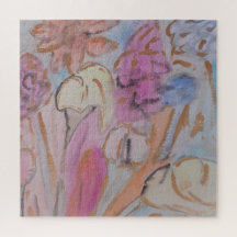 Abstrakt Pastel Floral Jigsaw Puzzle