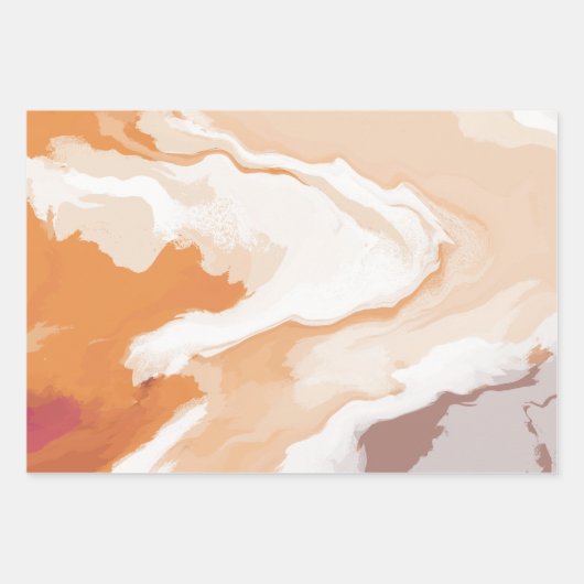 Abstrakt Pastel Paint Ginger Edition Geschenkpapier Set (Vorderseite 3)