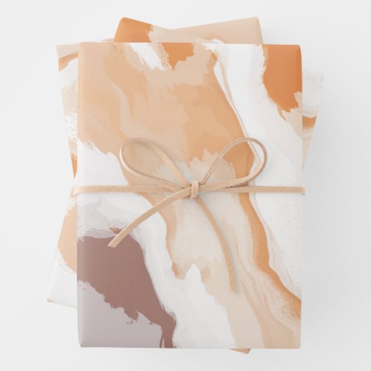 Abstrakt Pastel Paint Ginger Edition Geschenkpapier Set (Beispiel)