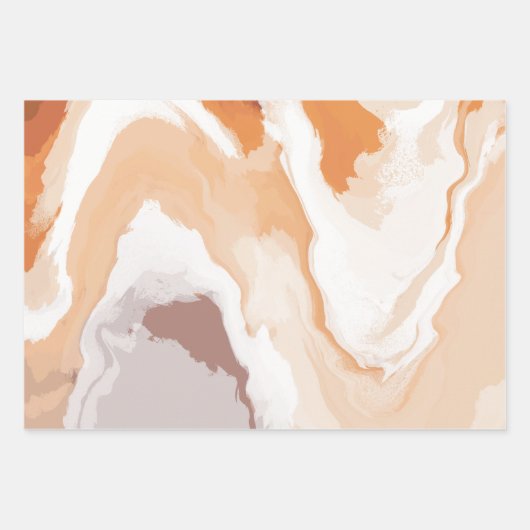 Abstrakt Pastel Paint Ginger Edition Geschenkpapier Set (Vorderseite)