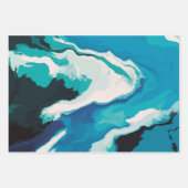 Abstrakt Pastel Paint Lagoon Edition Geschenkpapier Set (Vorderseite 3)