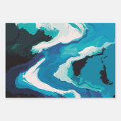 Abstrakt Pastel Paint Lagoon Edition Geschenkpapier Set (Vorderseite 2)