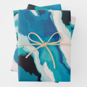 Abstrakt Pastel Paint Lagoon Edition Geschenkpapier Set (Beispiel)